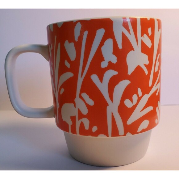 Starbucks Coffee Mug with Orange Abstract Design 2016 - Picture 2 of 5